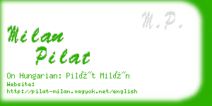 milan pilat business card